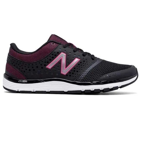 New Balance Cross Trainer Black/Pink w/Powerstep inserts Size 10.5 wide. B69