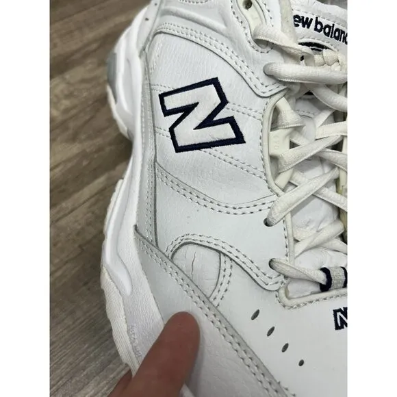 New Balance Mens 620 Walking Shoes Sneakers White Navy MX620WT Size 10D Wide