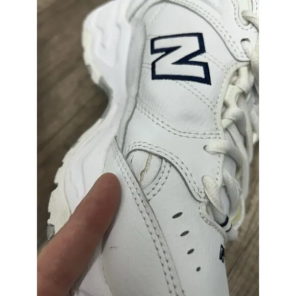 New Balance Mens 620 Walking Shoes Sneakers White Navy MX620WT Size 10D Wide
