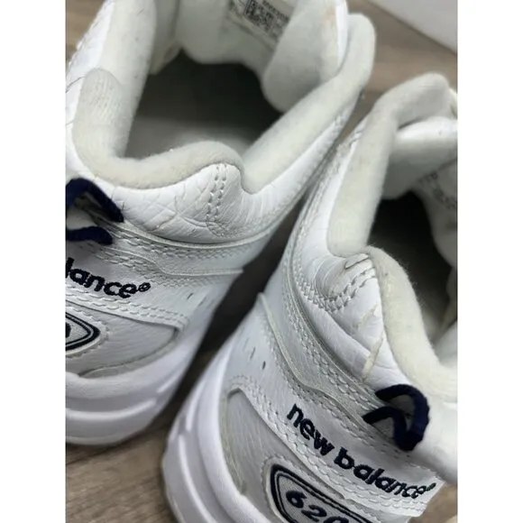 New Balance Mens 620 Walking Shoes Sneakers White Navy MX620WT Size 10D Wide