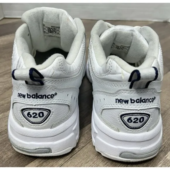 New Balance Mens 620 Walking Shoes Sneakers White Navy MX620WT Size 10D Wide