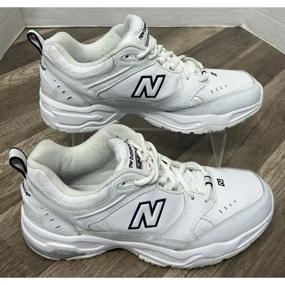 New Balance Mens 620 Walking Shoes Sneakers White Navy MX620WT Size 10D Wide
