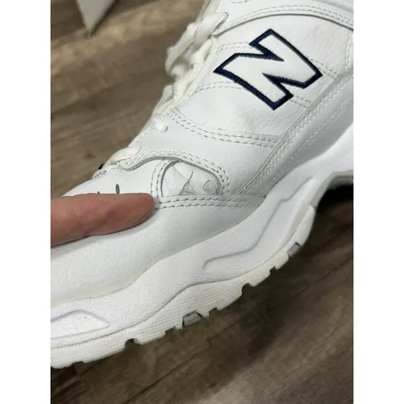 New Balance Mens 620 Walking Shoes Sneakers White Navy MX620WT Size 10D Wide