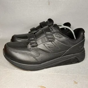 New Balance Men's Size 10.5 2E W Dual Strap Closure Thriple Black Walking Shoes