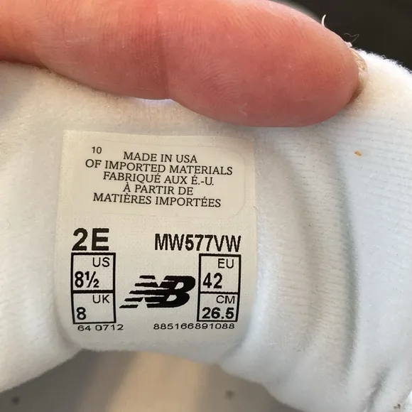 New Balance Men’s Walking DSL-2 Sneakers, Wide,Hook&amp;Loop 577, Wht,Size 8½, EU 42