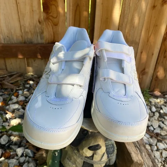 New Balance Men’s Walking DSL-2 Sneakers, Wide,Hook&amp;Loop 577, Wht,Size 8½, EU 42