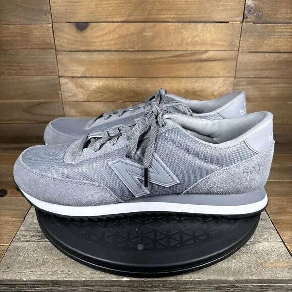 New Balance Mens Size US 12 D 501 Core Grey Ripple Sole Classic Lace Up Sneakers