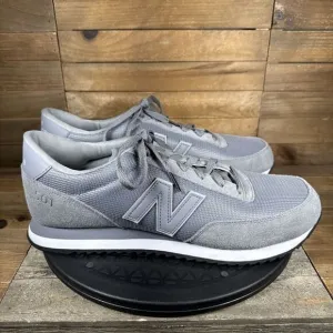 New Balance Mens Size US 12 D 501 Core Grey Ripple Sole Classic Lace Up Sneakers