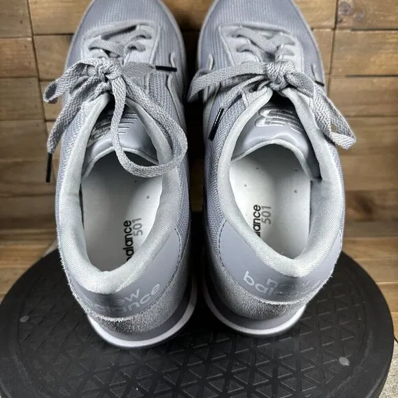 New Balance Mens Size US 12 D 501 Core Grey Ripple Sole Classic Lace Up Sneakers