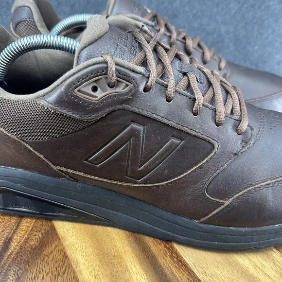 New Balance MW928BR2 Brown Leather Walking Shoes Sneakers Mens Size 11.5 2E