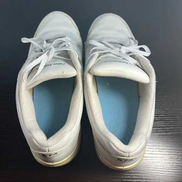 New Balance 674 Mens Walking Shoes White MW674WT Low Top Lace Up Size 12 4E