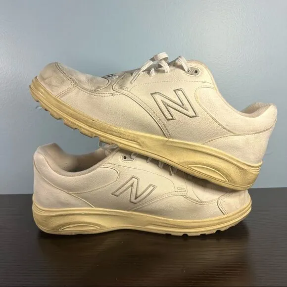 New Balance 674 Mens Walking Shoes White MW674WT Low Top Lace Up Size 12 4E
