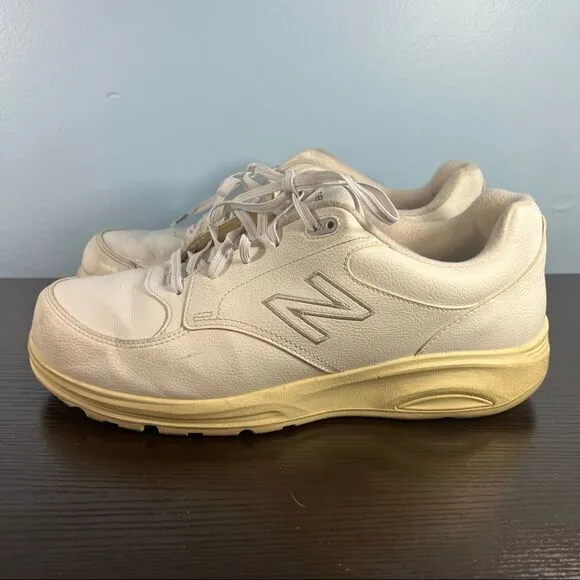 New Balance 674 Mens Walking Shoes White MW674WT Low Top Lace Up Size 12 4E