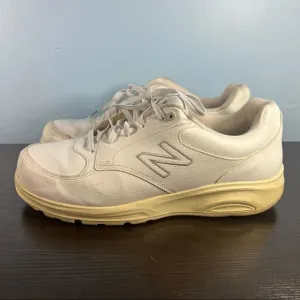 New Balance 674 Mens Walking Shoes White MW674WT Low Top Lace Up Size 12 4E