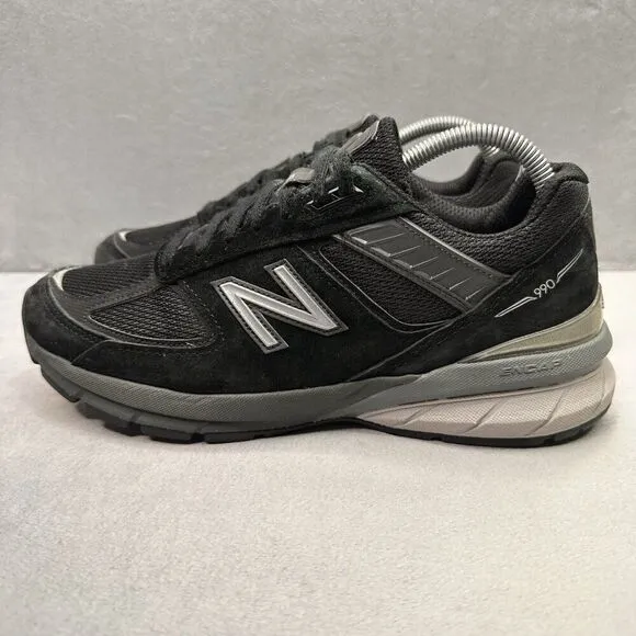 New Balance 990v5 Womens Size 9 Shoes Black/Silver Casual Sneakers Made in USA
