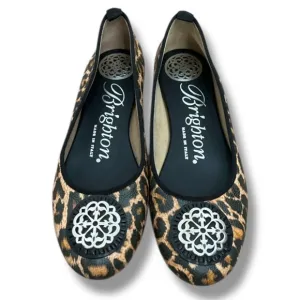 New Brighton Aleta Flats Leopard Womens Size 7  Animal Print Leather Shoes