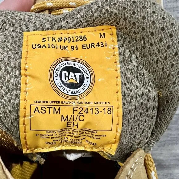 NEW Caterpillar Invader HI ST ASTM Men's Size 10.5 Steel Toe Work Boots P91286‎