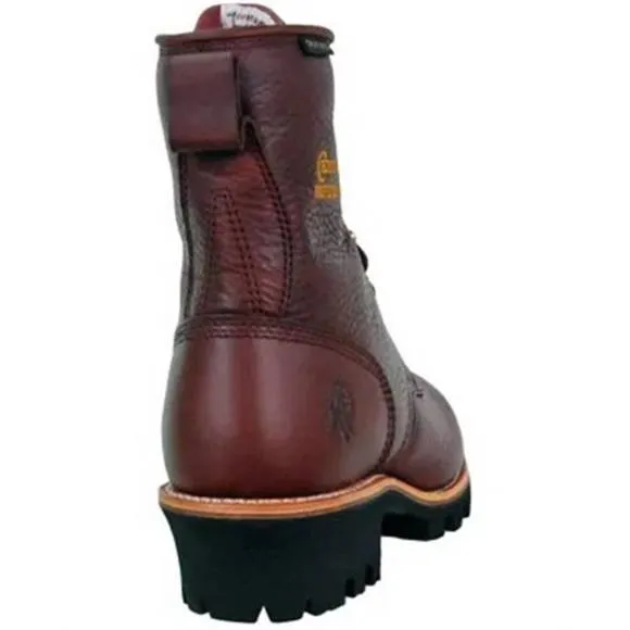 NEW CHIPPEWA men's 8&quot; waterproof logger boots in briar