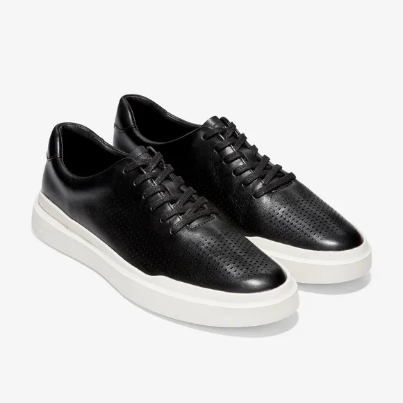 New Cole Haan Grandpro  Rally Laser Cut Black Sneaker Mens Sz 12 W