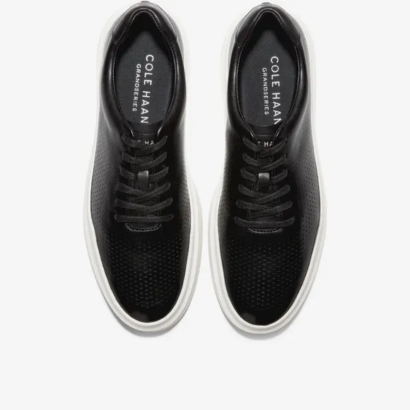 New Cole Haan Grandpro  Rally Laser Cut Black Sneaker Mens Sz 12 W