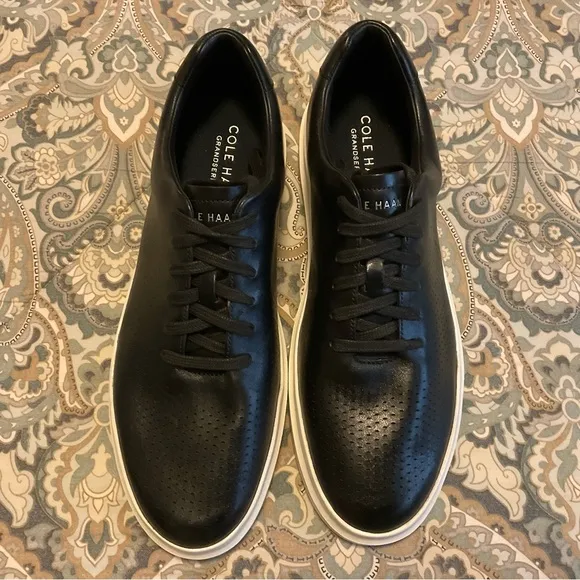 New Cole Haan Grandpro  Rally Laser Cut Black Sneaker Mens Sz 12 W