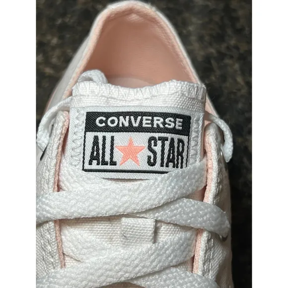 New Converse White Peach Sole Penguin Sneakers