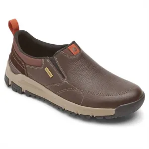 NEW DUNHAM men's glastonbury waterproof slip-on shoes in brown