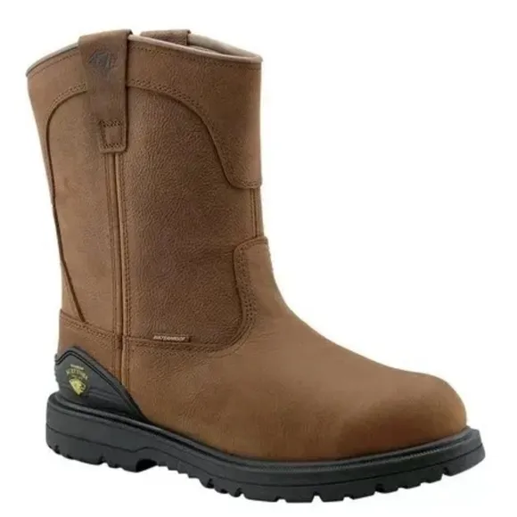New HERMAN SURVIVORS® Work Boots Mens Brown Leather Waterproof Steel Toe Sz 14