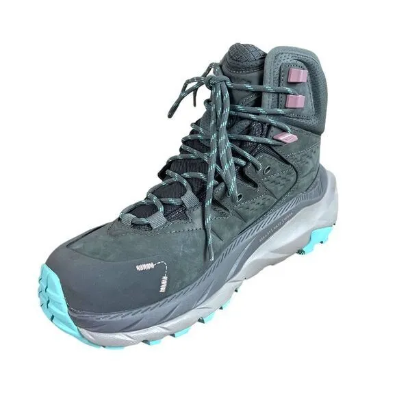 NEW Hoka Womens Kaha 2 Mid GTX Goretex Hiking Boots 8.5B Castlerock Gray Cushion