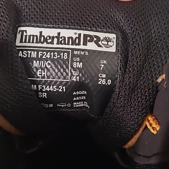 New in box! Timberland Pro Morphix Mens 8 safety toe waterproof boot tan