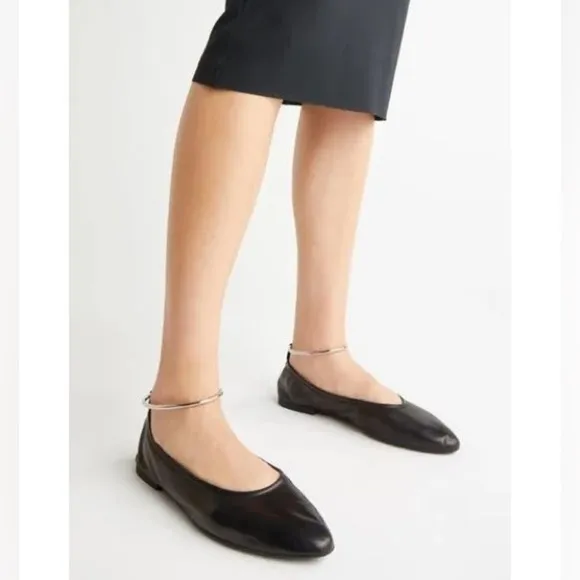 New! Jeffrey Campbell Tippy Leather Ballet Flats