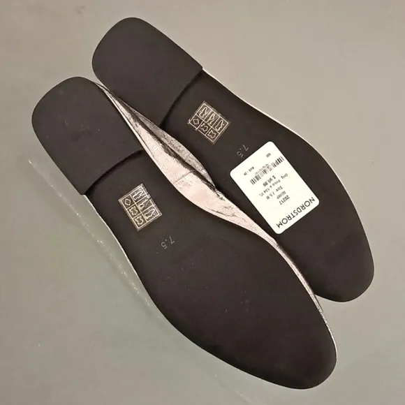NEW | Jeffrey Campbell x REVOLVE Romp Flats Silver Size 7.5 Women's Shoes