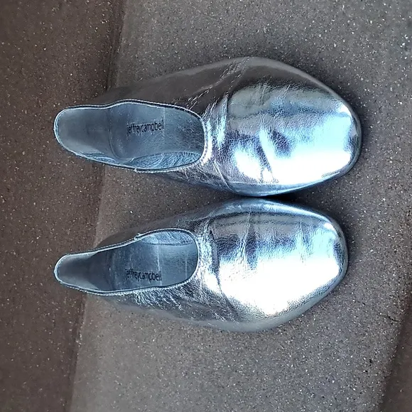 NEW | Jeffrey Campbell x REVOLVE Romp Flats Silver Size 7.5 Women's Shoes