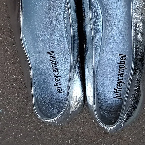 NEW | Jeffrey Campbell x REVOLVE Romp Flats Silver Size 7.5 Women's Shoes