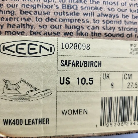 New Keen WK400 Leather Walking Women's Shoes Size 10.5