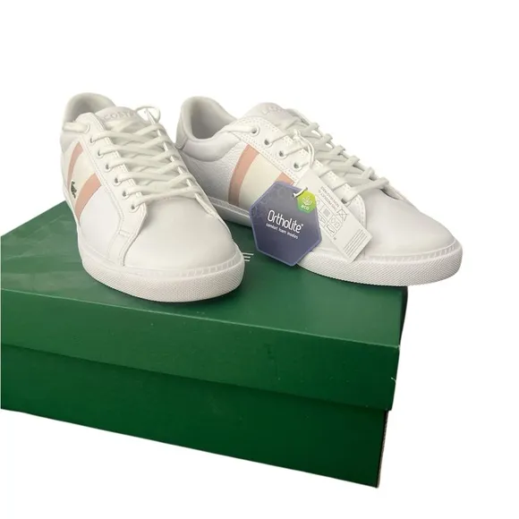 NEW Lacoste Grad Vulc 120 1 Women’s White / Pink Sneaker Tennis Shoes Size 9