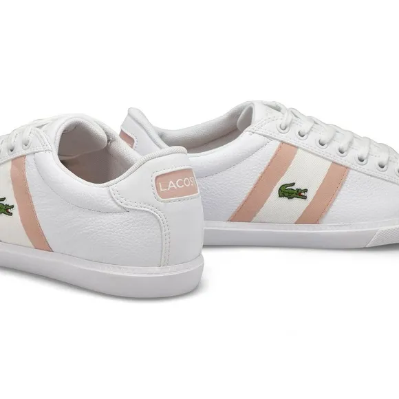 NEW Lacoste Grad Vulc 120 1 Women’s White / Pink Sneaker Tennis Shoes Size 9