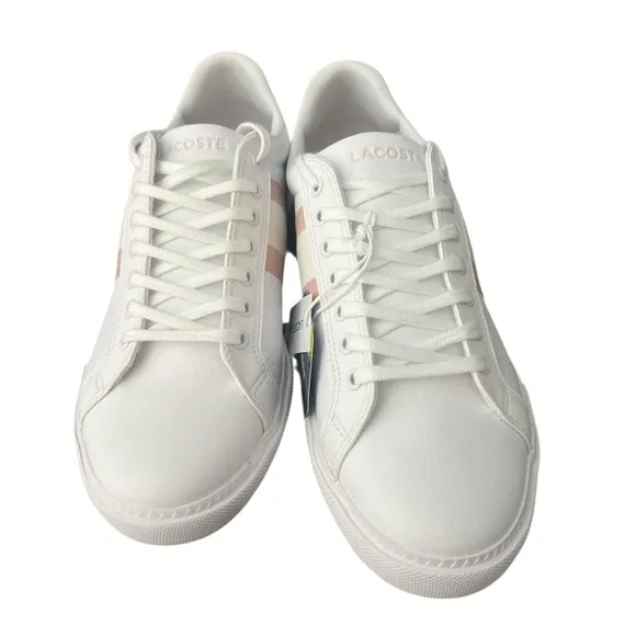 NEW Lacoste Grad Vulc 120 1 Women’s White / Pink Sneaker Tennis Shoes Size 9