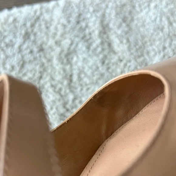 New larroude caroline flats in tan leather