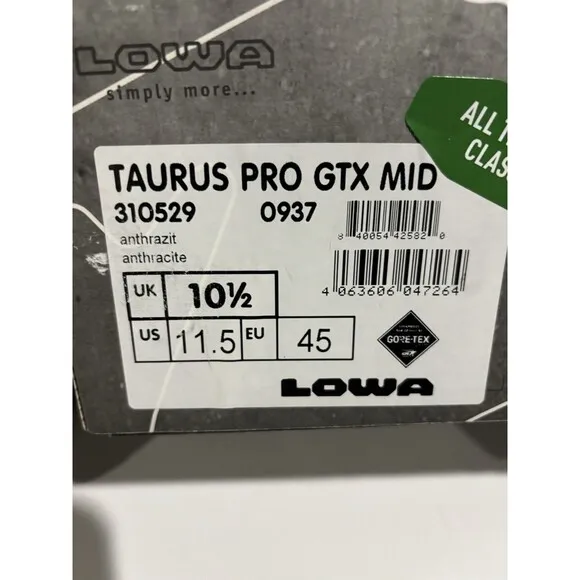 NEW LOWA Taurus Pro GTX Mid All Terrain Hiking Boots Shoes 310529 Men's 11.5