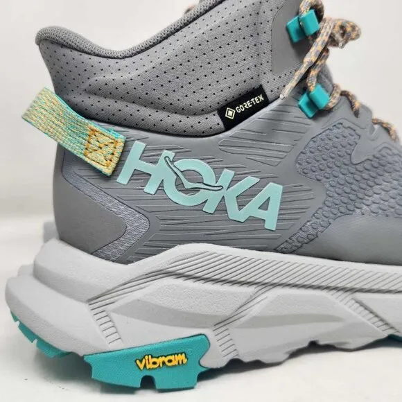 New men's 10.5 Hoka Trail Code GTX Gore-Tex hiking boots Galactic Grey 1123165F
