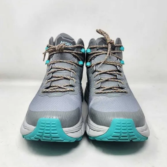 New men's 10.5 Hoka Trail Code GTX Gore-Tex hiking boots Galactic Grey 1123165F