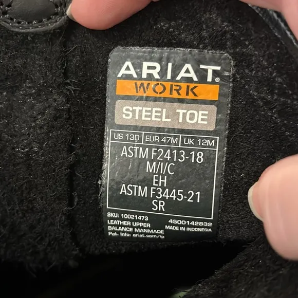 NEW Men’s Ariat Sierra Steel Toe Leather Pull On Work Boots