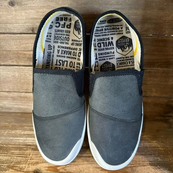 New Mens Keen Eldon Harvest Black Suede Sneakers‎ Shoes Slip On Walking Size 9 M