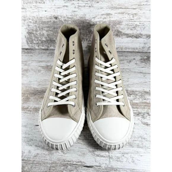 NEW Men's PF Flyers Center Hi Canvas Safari Beige Sneakers Sz 10 Athletic