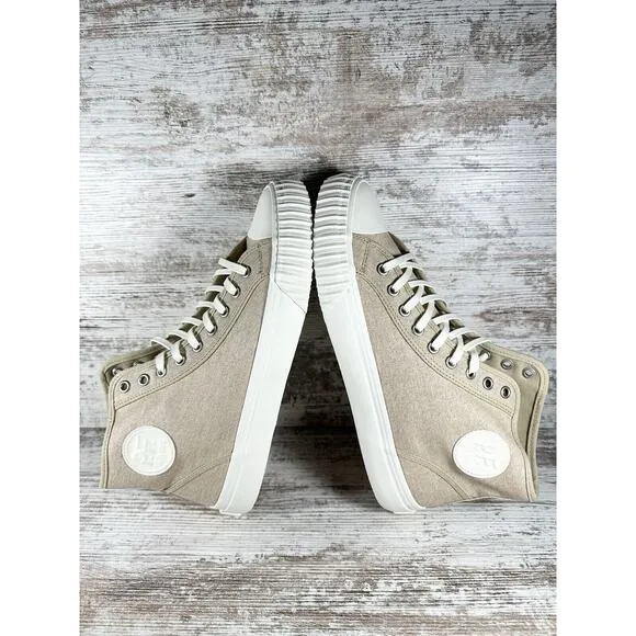 NEW Men's PF Flyers Center Hi Canvas Safari Beige Sneakers Sz 10 Athletic