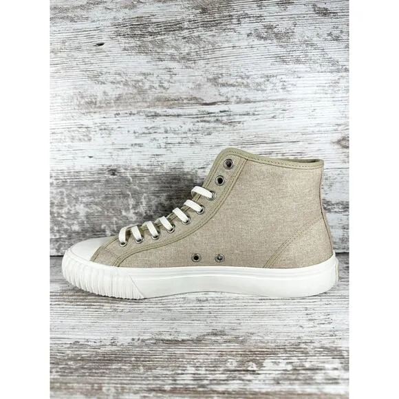 NEW Men's PF Flyers Center Hi Canvas Safari Beige Sneakers Sz 10 Athletic