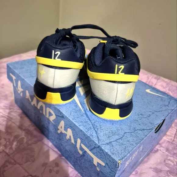 New Nike Ja Morant Basketball Shoes - Navy and Yellow