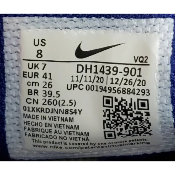 New Nike mens court legacy tie dye slip on sneakers multicolor