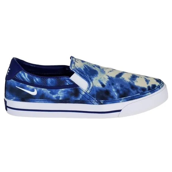 New Nike mens court legacy tie dye slip on sneakers multicolor